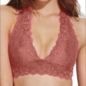free people lace halter bralette